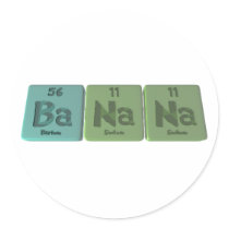 Banana-Ba-Na-Na-Barium-Sodium-Sodium Stickers