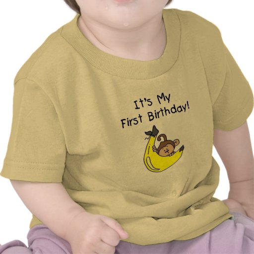 Banana - Boy Monkey 1st Birthday T-shirt