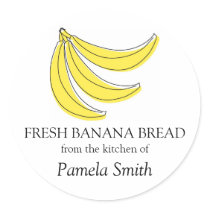 Banana Bread Labels, From the Kitchen Of... Round Stickers