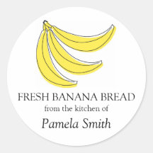 Banana Bread Labels, From the Kitchen Of... Round Stickers