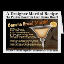 Banana Bread Martini Recipe Card cards