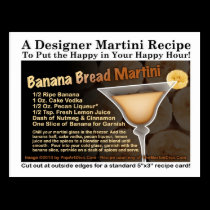 Banana Bread Martini Recipe Postcard postcards