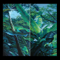 Banana diptych posters