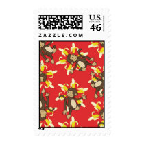Banana Flower Monkey Stamps stamps