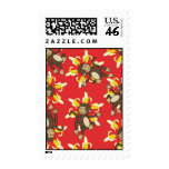 Banana Flower Monkey Stamps