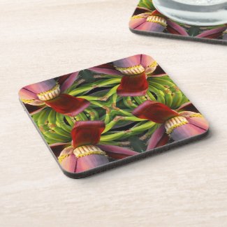 Banana Flower Pattern Coasters