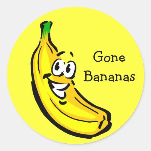 Banana Guy Gone Bananas Classic Round Sticker Zazzle