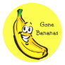 Banana Guy Gone Bananas Round Sticker