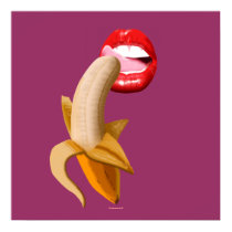 Banana Lips Poster posters