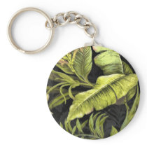 Banana On Black Key Chains