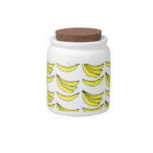 Banana Pattern. Candy Jar