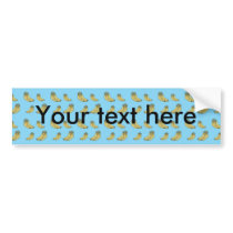 Banana pattern on blue background bumper sticker