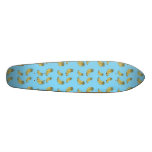 Banana pattern on blue background skate boards