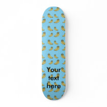 Banana pattern on blue background skate board deck