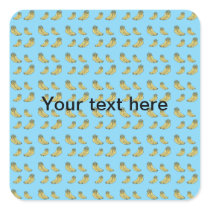 Banana pattern on blue background stickers