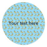 Banana pattern on blue background stickers