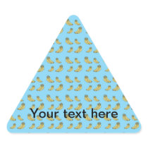Banana pattern on blue background sticker