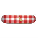 Banana red picnic checkers skateboard