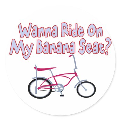 Banana Seat Round Sticker by goldnsun