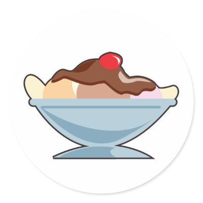 banana split stickers by doonidesigns