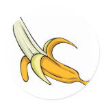 Banana Split Round Sticker