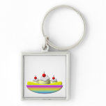 Banana Split with whipped cream and cherries Keychain