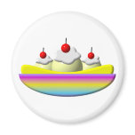 Banana Split with whipped cream and cherries Refrigerator Magnet