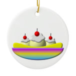 Banana Split with whipped cream and cherries Christmas Ornaments