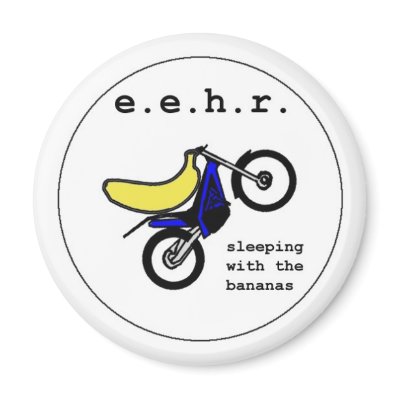 Banana Stunt Motorcyclist Magnet by ebichu64
