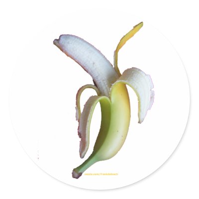 BANANA T-SHIRTS AND GIFTS ROUND STICKER by frankdeloach