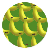 Banana Wallpaper Round Sticker
