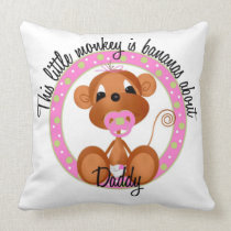 Bananas about Daddy Pillow pillows