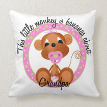 Bananas about Grandpa Pillow pillows