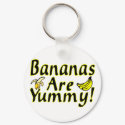 Bananas Are Yummy keychains by goldnsun Bananas Are Yummy keychains