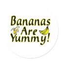 Bananas Are Yummy stickers by goldnsun Bananas Are Yummy stickers