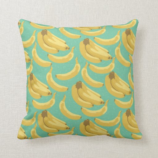 bananas fun throw pillow Zazzle