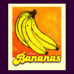 Bananas retro poster