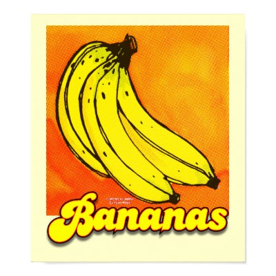 Bananas retro poster by Duncan_Reed