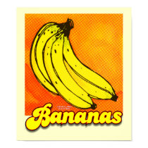 Bananas retro poster posters by Duncan_Reed Bananas retro poster posters