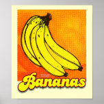 Bananas retro poster