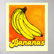 Bananas retro poster