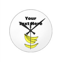 Bananas. Round Clocks