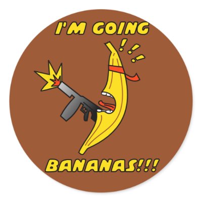 bananas round sticker by MiguelC