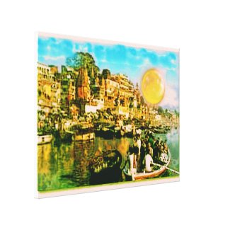 Banaras Stretched Canvas Print