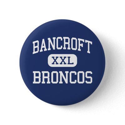 Bancroft Broncos Middle San Leandro Button by customteamsportswear