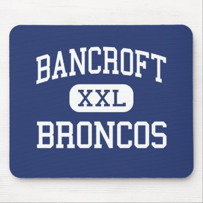 Bancroft Broncos Middle San Leandro Mousepads by customteamsportswear