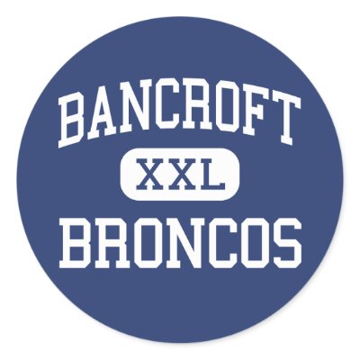 Bancroft Broncos Middle San Leandro Stickers by customteamsportswear