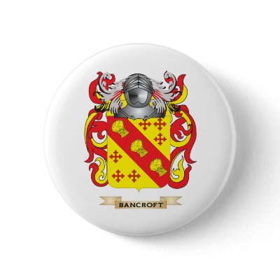 Bancroft Coat of Arms (Family Crest) Button by familycrest