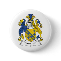 Bancroft Family Crest Button