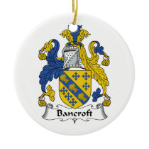 Bancroft Family Crest Christmas Ornament